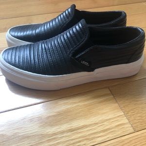 Vans Women’s Slip on Sneakers - Moto Leather